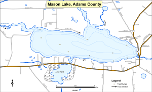 Mason Lake Topographical Lake Map