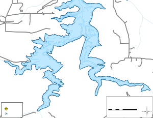 Cedar Lake (South) Topographical Lake Map