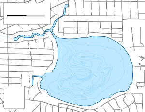 ROund Lake Topographical Lake Map