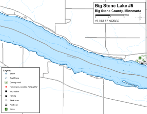 Big Stone Lake 5 Topographical Lake Map