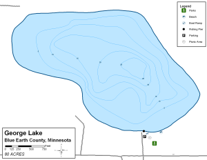 George Lake Topographical Lake Map