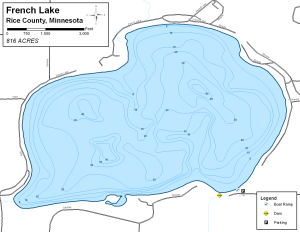 French Lake Topographical Lake Map