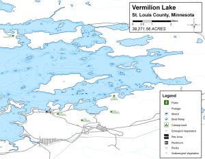 Vermilion Lake Topographical Lake Map