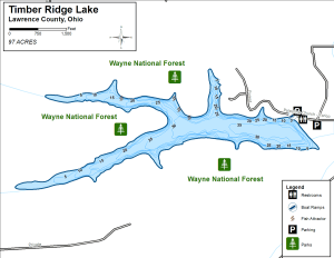 Timber Ridge Lake Topographical Lake Map