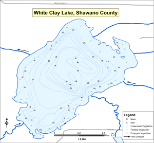 White Clay Lake Topographical Lake Map