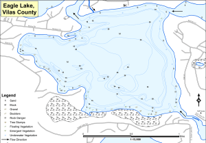 Eagle Lake 1 T40N R10E S22 Topographical Lake Map