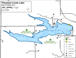 Pleasant Creek Lake, Iowa  Lake, Fishing & Travel Info