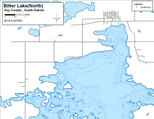 Bitter Lake (North) Topographical Lake Map